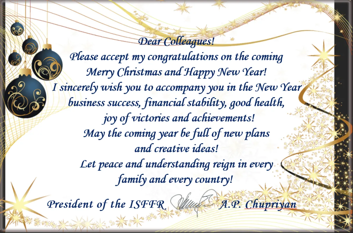 Congratulations from the President of the Federation - Alexander Chupriyan